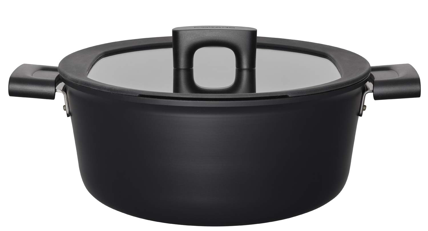Fiskars 1052228 5-Liter Casserole Dish - 26 cm Diameter, Aluminum/Plastic Construction - Scratch-Resistant, Non-Stick Coating - Compatible with All Hob Types - Perfect for Baking, Roasting & Serving Dishes