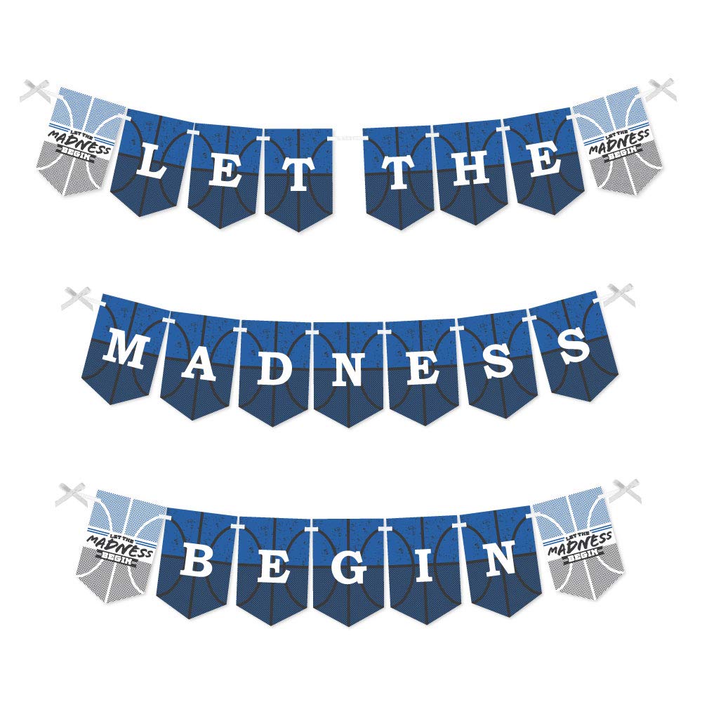 Blue Basketball Party Banner - College Sports Decor for Game Day