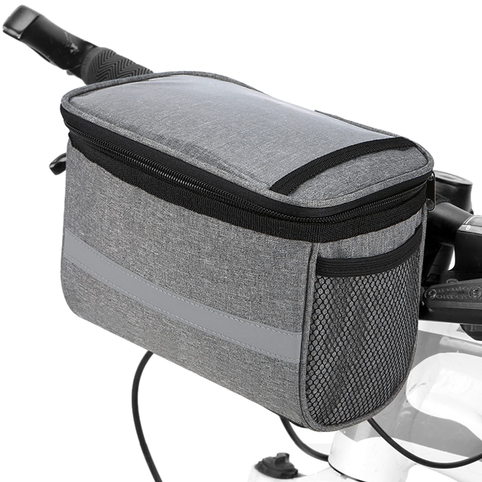 Lixada Waterproof Bike Frame Bag - Reflective Cycling Handlebar Bag & Front Tube Pannier for Mountain/Road Bikes - Perfect for Commuting, Touring & Outdoor Adventures