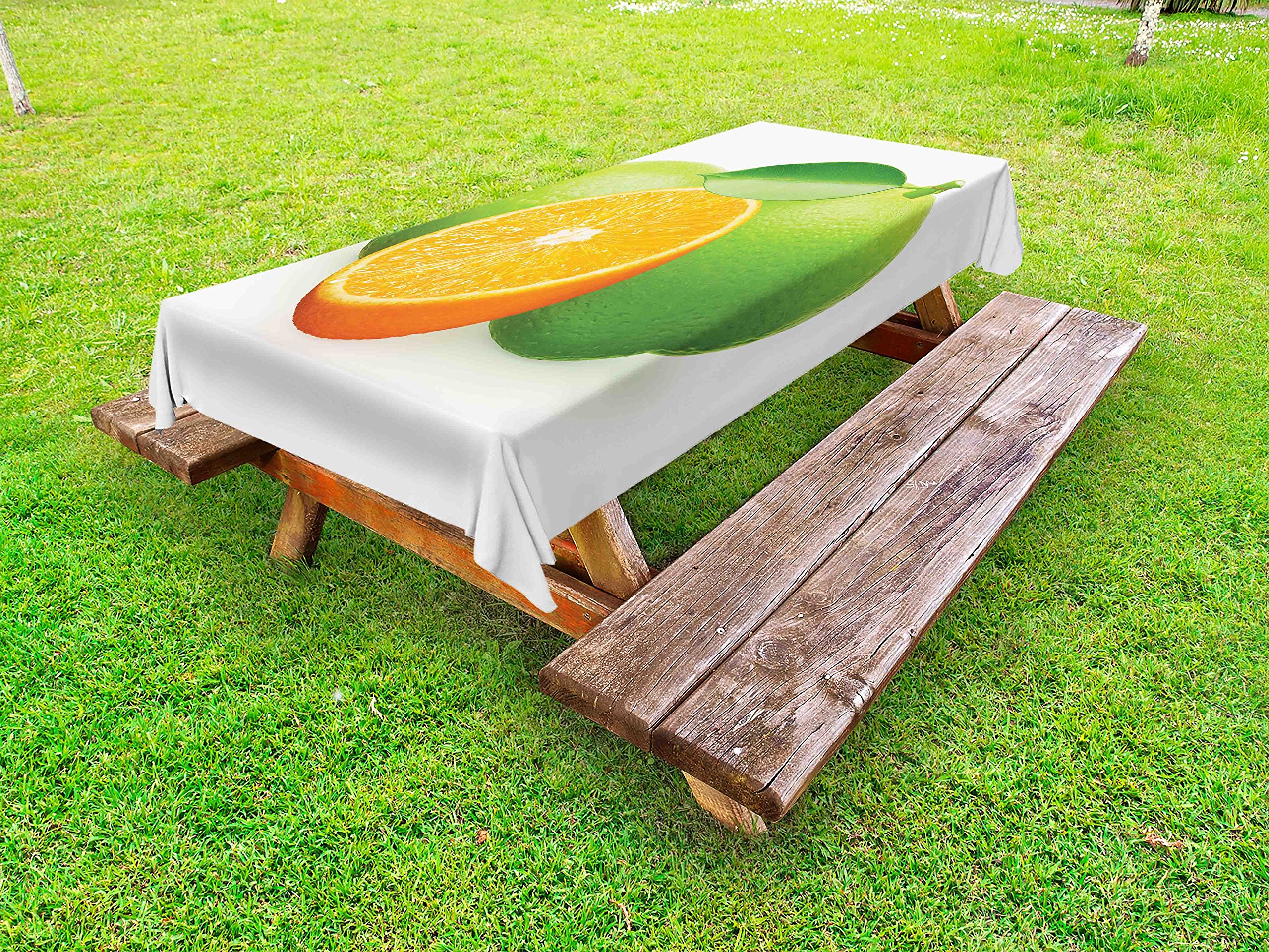 Ambesonne Citrus Theme Waterproof Outdoor Tablecloth - 58