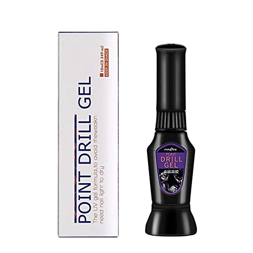 Premium Nail Rhinestone Glue - Strong Adhesive UV Gel for Nail Art, Acrylic Nails & Foil Stickers - Includes Brush for Easy Application - Perfect for Salon, DIY Manicures & Nail Extensions