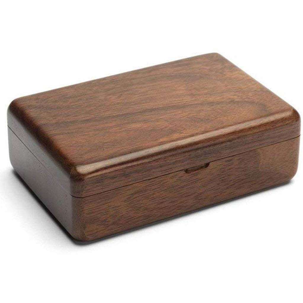 NaNa WYEMG Solid Wood Jewelry Box - Portable Travel Jewelry Organizer for Earrings, Rings & Necklaces - Compact & Stylish Storage for Home, Office & Travel Accessories