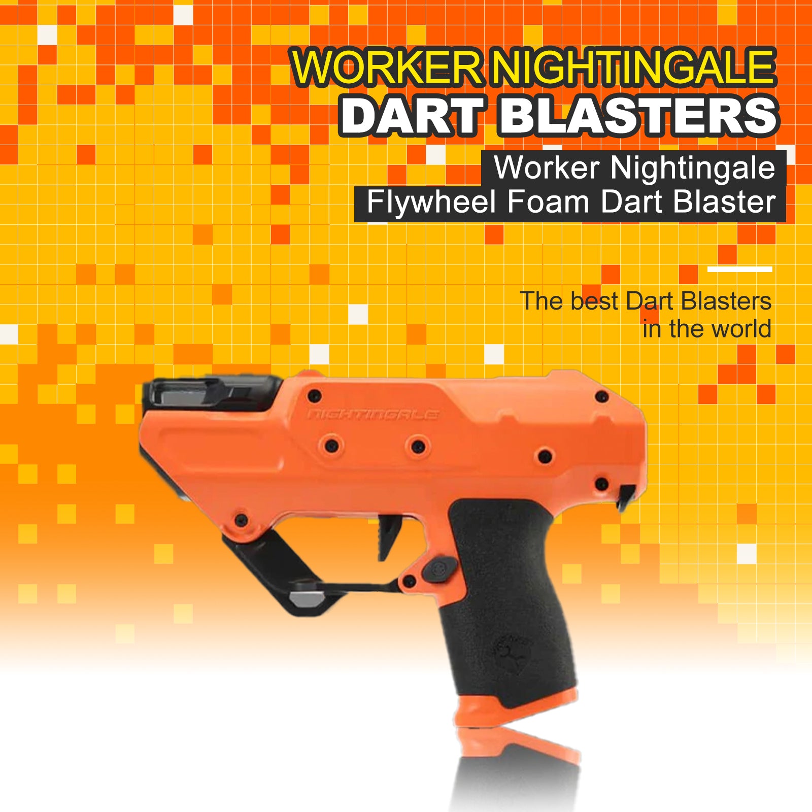 Nerf Worker Nightingale Flywheel Foam Dart Blaster Toy Gun - High Performance Foam Dart Shooter for Outdoor Games, Team Battles & Backyard Fun