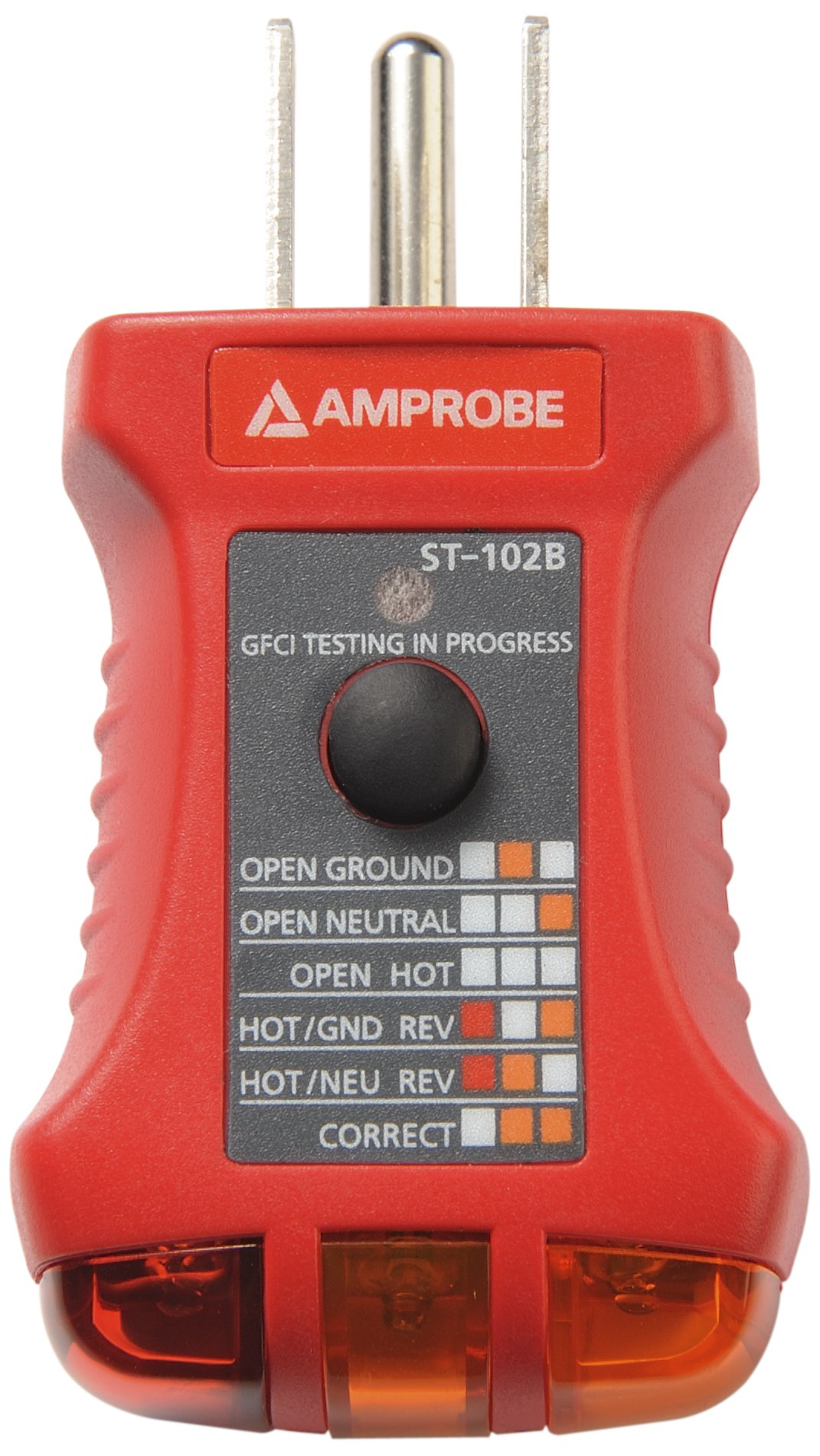 Amprobe ST-102B GFCI Outlet Tester - Electrical Socket Tester for Home & Commercial Use - Safety Test for 120V AC Receptacles - Perfect for Electricians, DIY & Home Maintenance