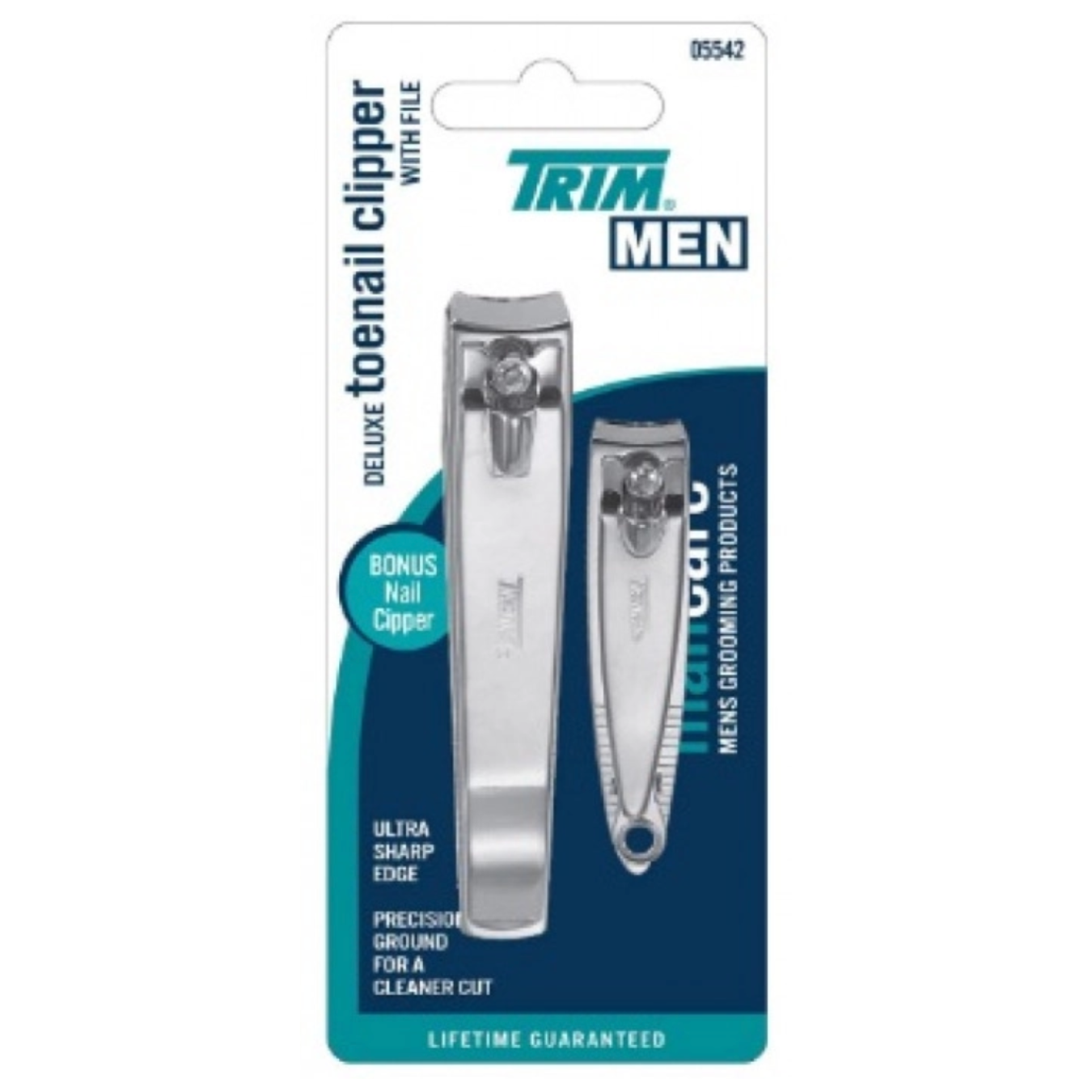 Premium Stainless Steel Men's Toenail Clippers with Built-in Nail File & Bonus Travel Clipper - Professional Grooming Kit for Toenail Care, Travel, Home & Gym Use