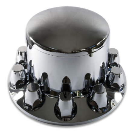 Chrome Plastic Rear Axle Cover 285mm PCD - Durable Wheel Hub Cap for Cars, Trucks & SUVs - Perfect for Off-Roading & Custom Vehicle Upgrades
