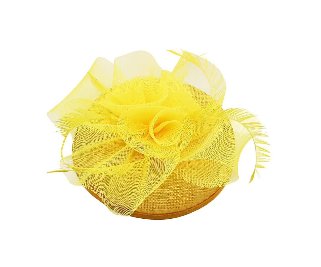 Elegant Feather Fascinator Headband with Flower - Perfect for Weddings, Royal Ascot & Special Occasions | Hair Clip for Women's Fashion Accessories | Great for Bridal, Tea Parties & Formal Events