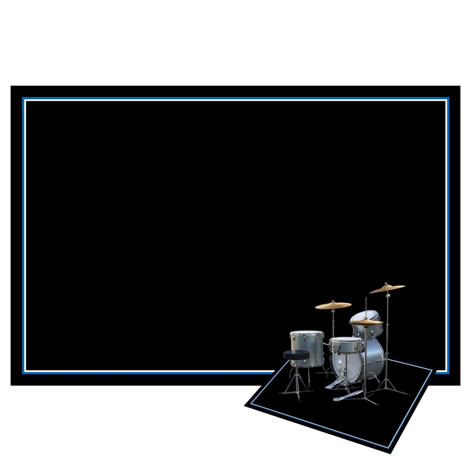 6x6.6Ft Drum Rug - Non-Slip Drum Mat Pad with Tightly Woven Fabric & Soundproof Design for Electronic/Jazz Drum Kits - Perfect Drum Accessories Gift for Drummers (K-Blue) - Ideal for Home Studios, Practice Rooms & Live Performances