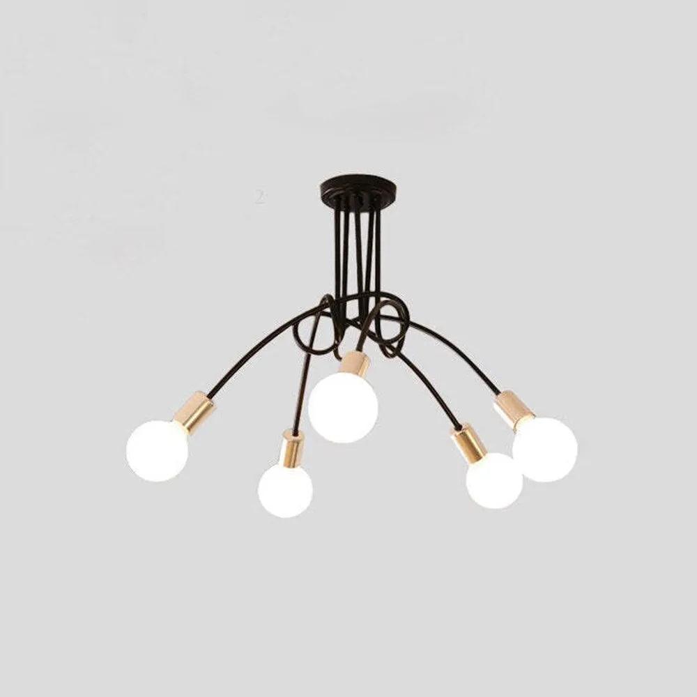 Elegant White Multi-Bulb Entwined Ceiling Light Fixture - Perfect for Living Room, Bedroom, and Dining Room Lighting Decor