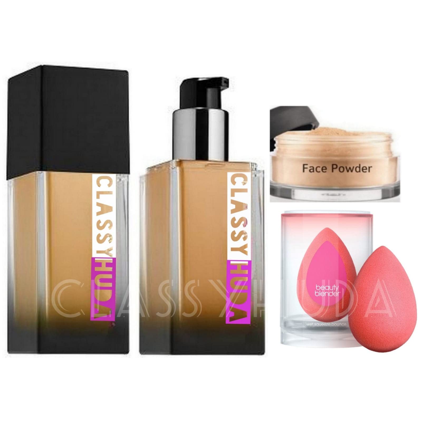 Huda Professional Foundation & Powder Mini Kit - 2-Pack for Flawless Makeup