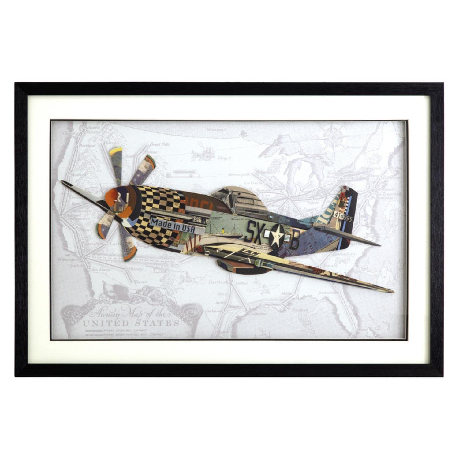Yosemite Home P-51 Mustang Model - Premium Metal Airplane Display for Aviation Enthusiasts | Perfect for Office Decor, Man Cave, and Military Memorabilia Collections