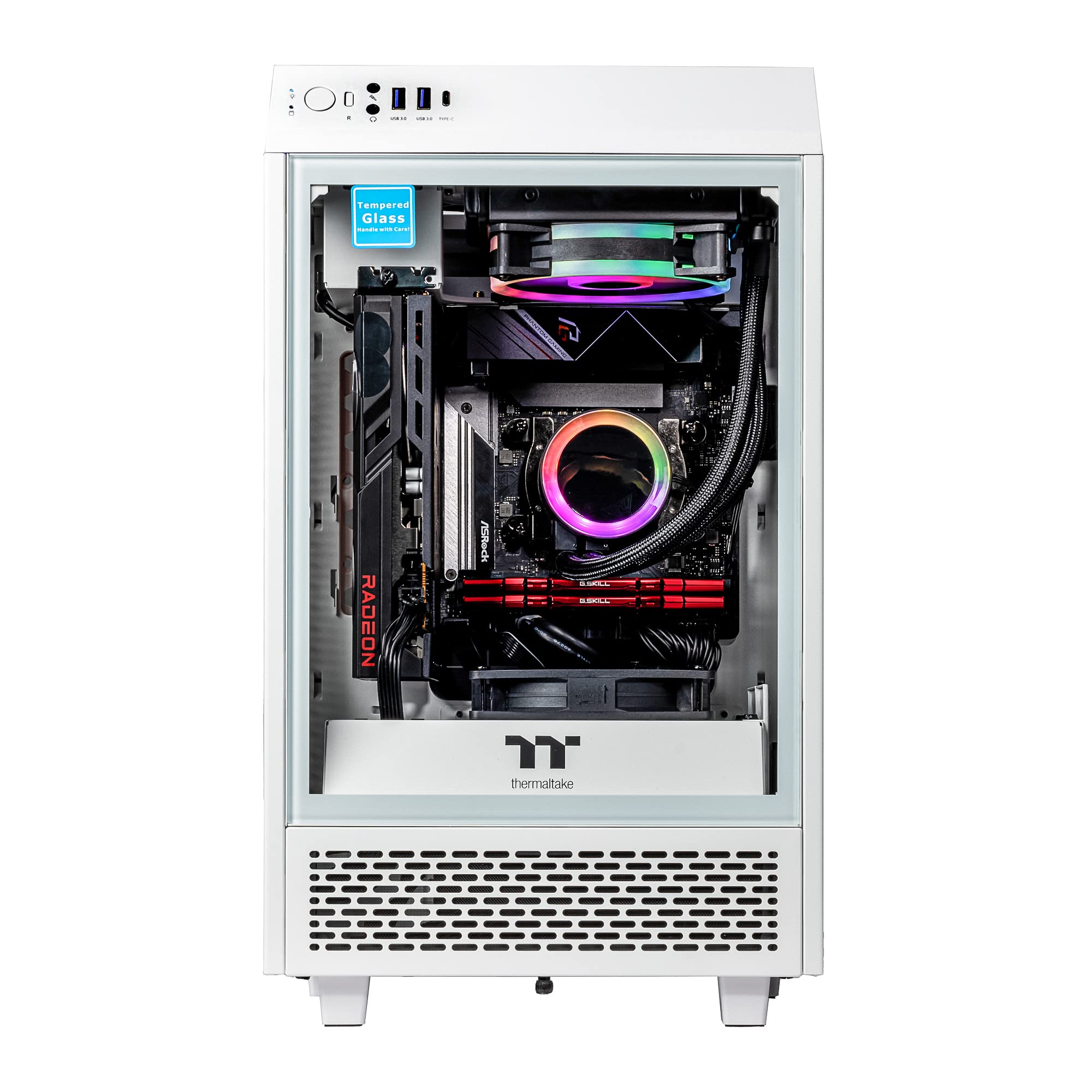 Velztorm White Vertix Gaming PC - AMD Ryzen 9 5900X 12-Core, Radeon RX 6800 XT, 32GB RAM, 1TB SSD + 2TB HDD, WiFi 6, USB 3.2, Windows 10 - High Performance Gaming Desktop for 4K Gaming, Streaming & Content Creation