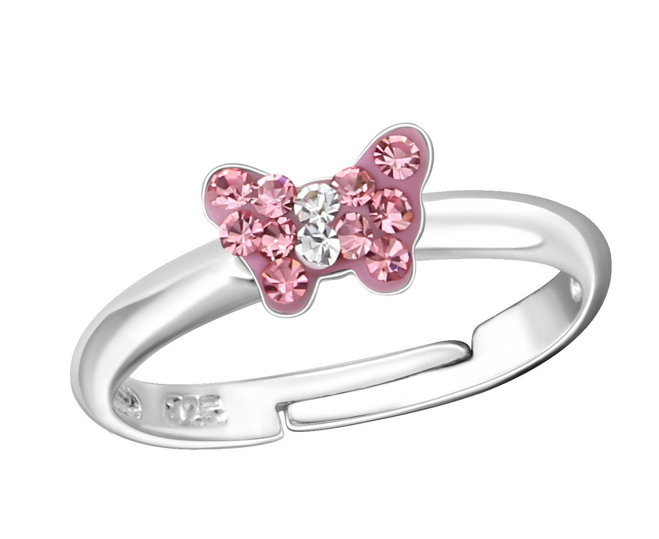 Sterling Silver Butterfly Ring for Girls - Elegant Jewelry Gift for Kids, Birthday, Party & Special Occasions