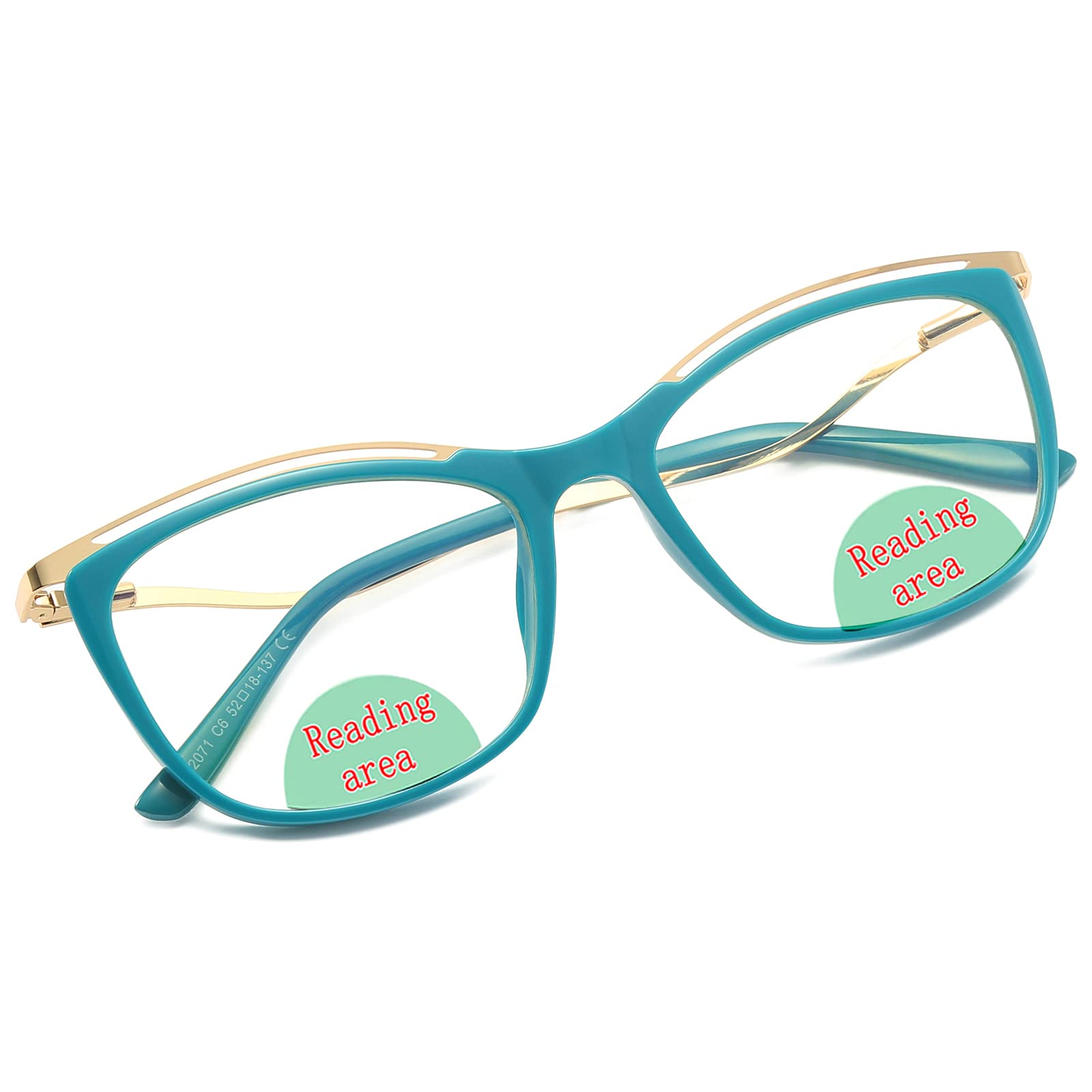 Bifocal Reading Glasses with Multifocal Lenses - Blue Light Blocking Computer Glasses for Women & Men - Perfect for Reading, Working on Screens, and Reducing Eye Strain