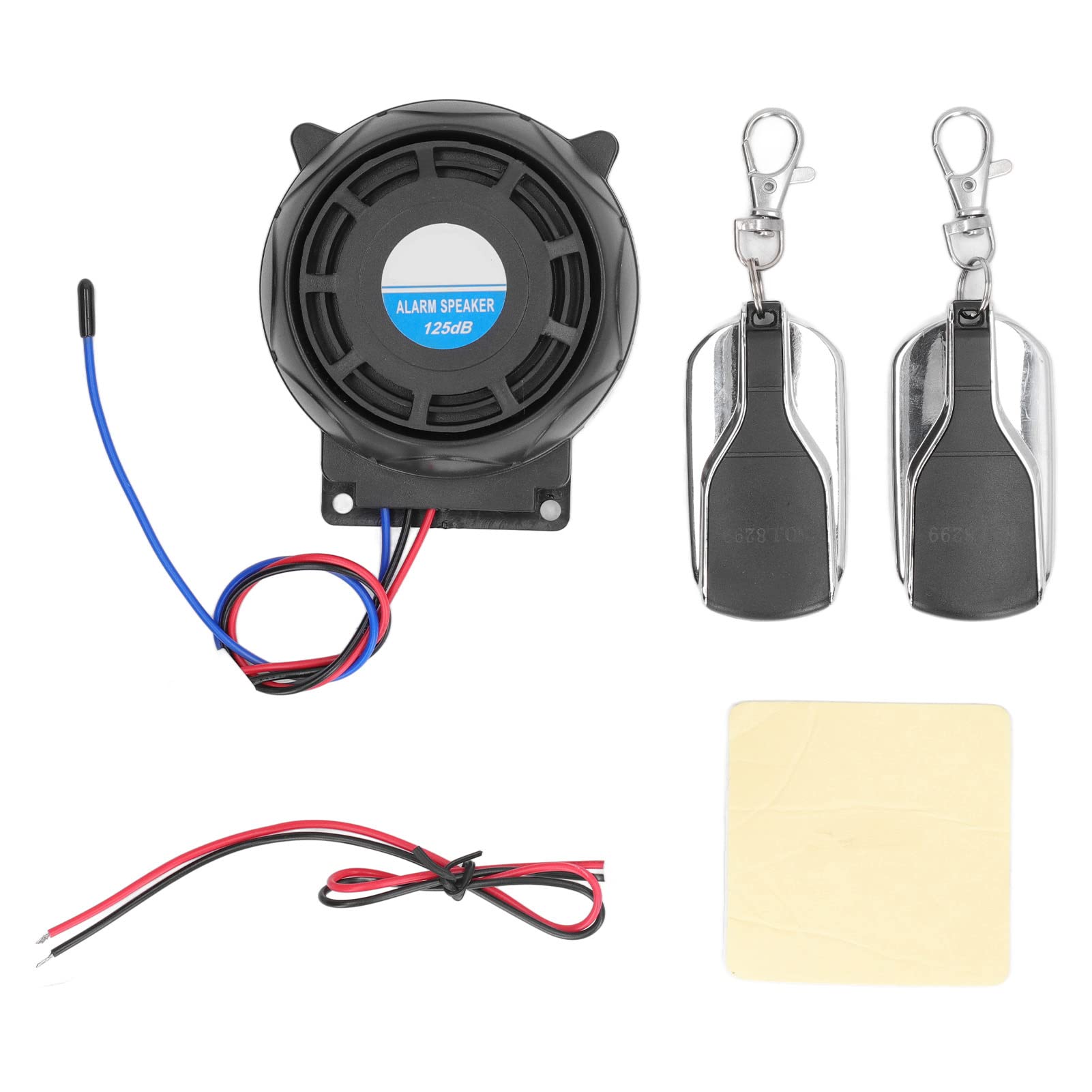 12V Waterproof Motorcycle Alarm System with 2 Remotes - Anti-Theft Security for Bikes