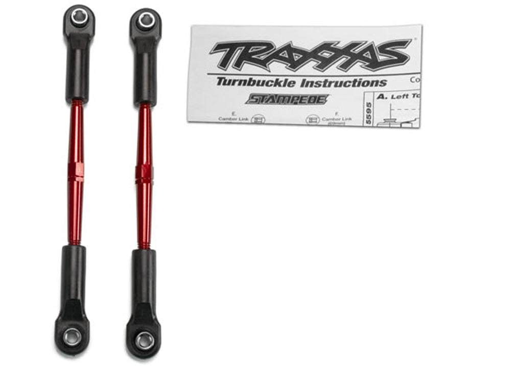 Stainless Steel Turnbuckles 61mm Heavy Duty Rigging Hardware - Red Aluminum Adjustable Tensioners for Marine, Sailing, and Construction Use