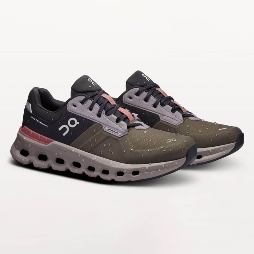 Women's Cloudrunner 2 Waterproof Running Shoes - Olive/Mahogany | Lightweight Trail Running & Hiking Shoes for Outdoor Adventures
