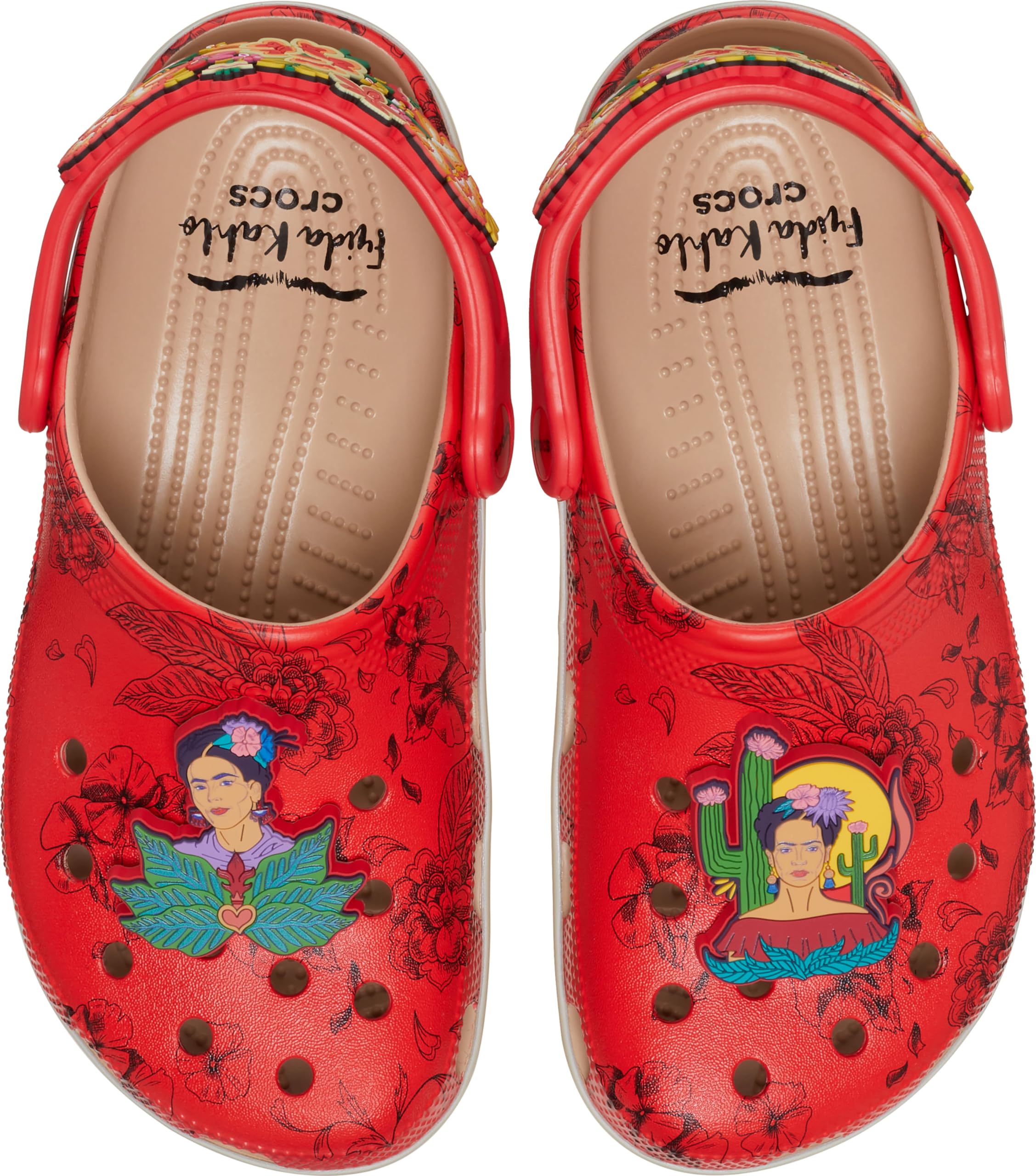 Crocs Unisex-Adult Frida Kahlo Classic Clog | Comfortable Slip-On Water Shoes for Men & Women | Perfect for Beach, Pool, Garden & Casual Wear