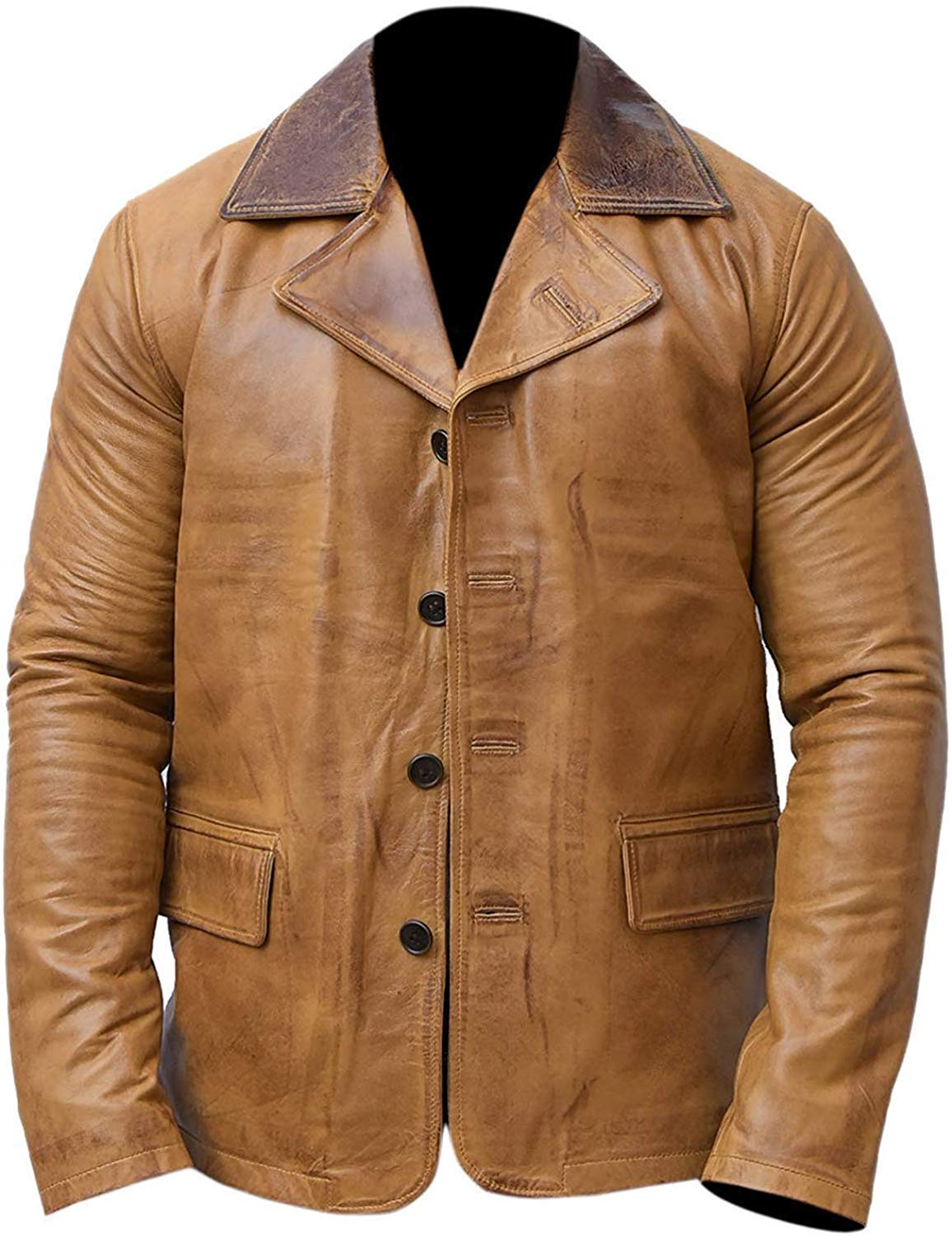 Vintage Distressed Cowhide Moto Jacket for Men - Slim Fit Cafe Racer Biker Leather Jacket | Motorcycle Riding, Casual Outfits & Streetwear Fashion