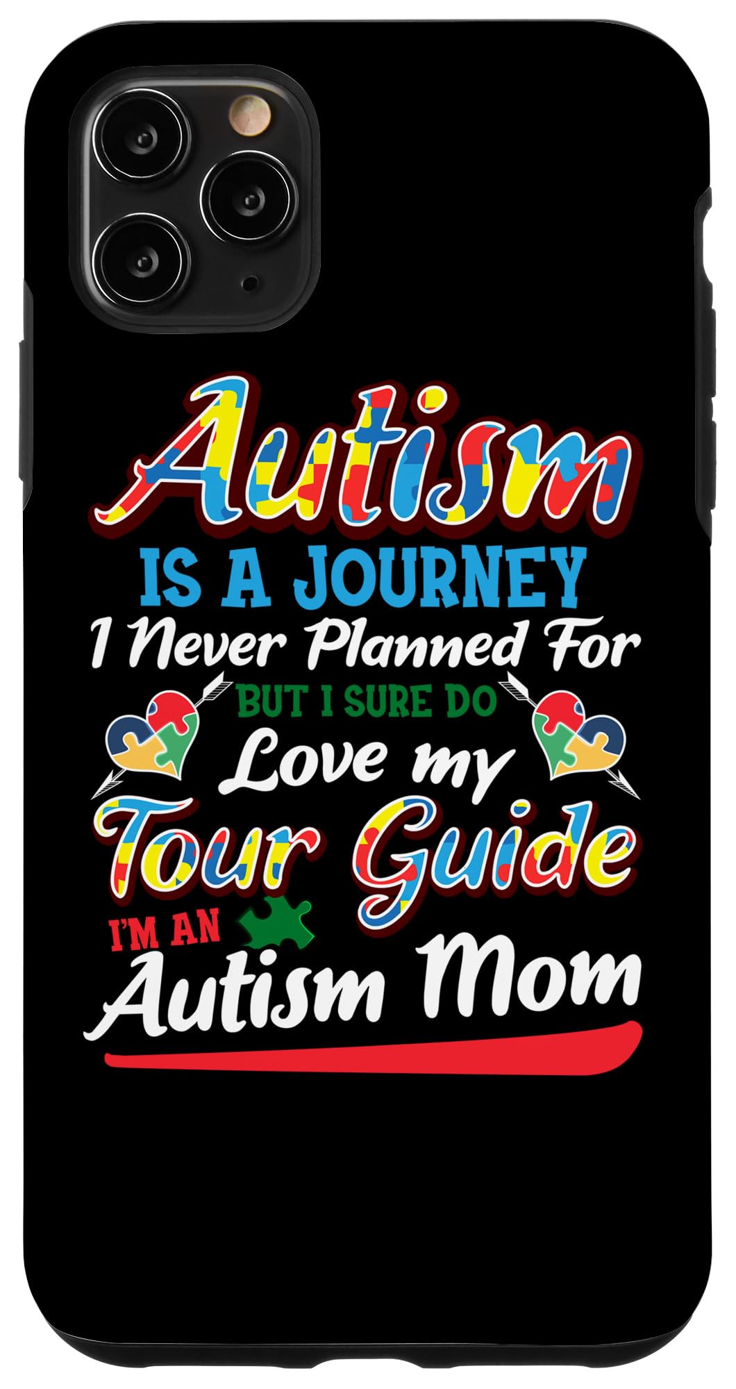 iPhone 11 Pro Max Autism Awareness Phone Case - Support Autism Moms & Journey - Durable Protective Cover for Daily Use, Work & School