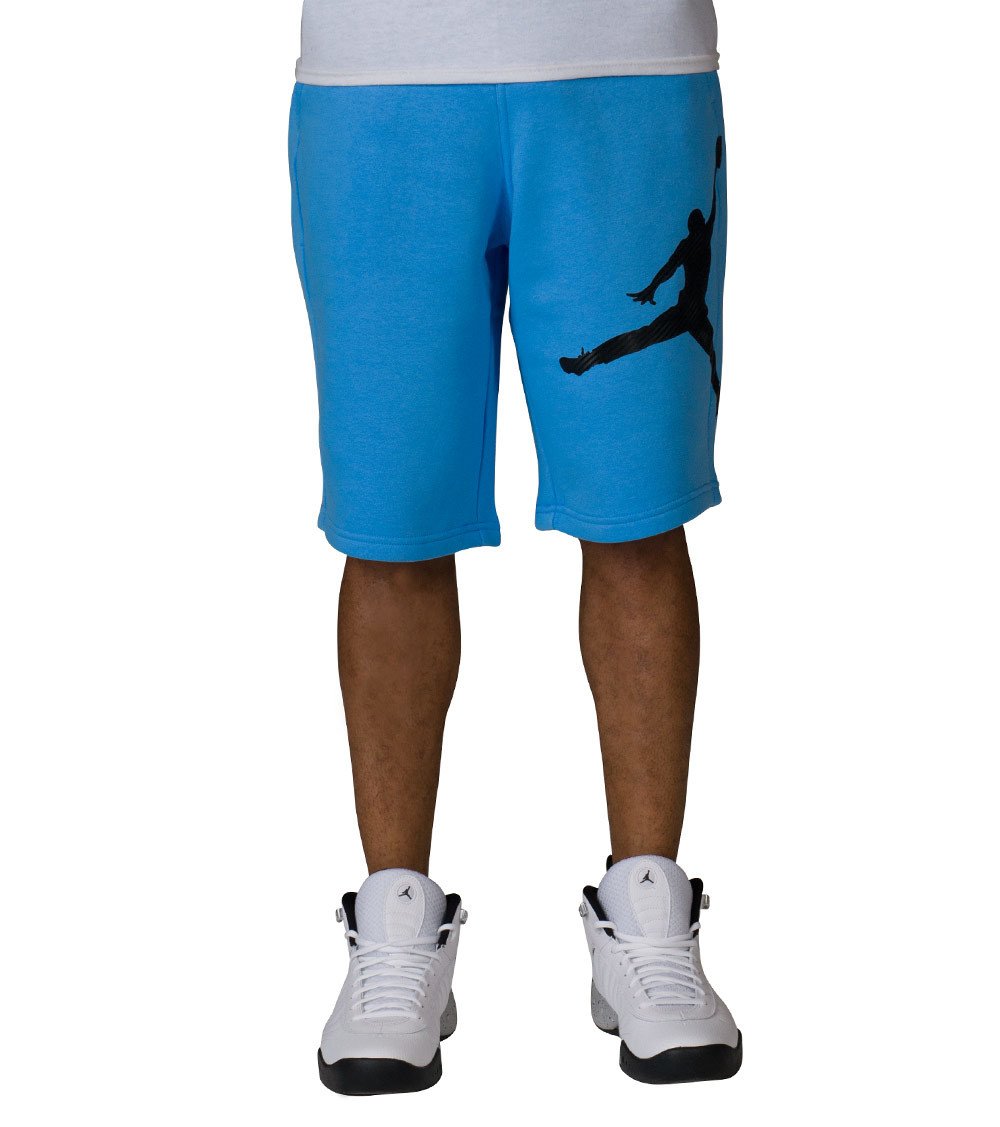 Jordan 11 Jumpman Cotton Carolina Blue Basketball Shorts - Comfortable Athletic Wear for Men, Perfect for Gym, Running & Casual Street Style