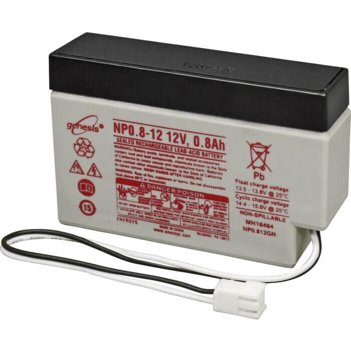12V 0.8Ah Replacement Battery for Weida Hx12 0.8 with J2/JST Connector - Compatible with Power Tools, Emergency Lights & Security Systems