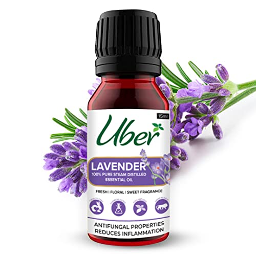 100% Pure Lavender Essential Oil for Aromatherapy, Relaxation, Skin Care & Hair Growth - Natural Home Fragrance, Anti-Acne & Anti-Dandruff Treatment - Perfect for Diffusers, Massage & DIY Beauty (15ml)