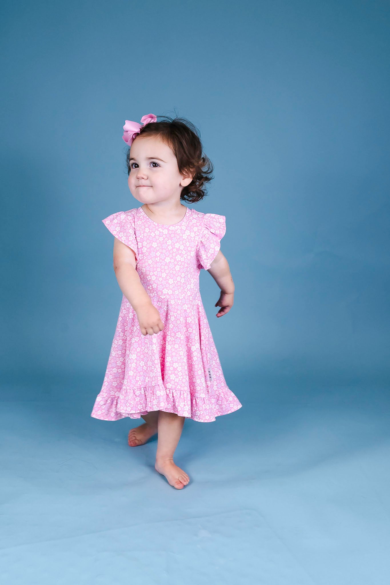 Floral Ruffle Swing Dress for Baby Girls - Cute & Comfortable Outfit for Parties, Photos & Special Occasions