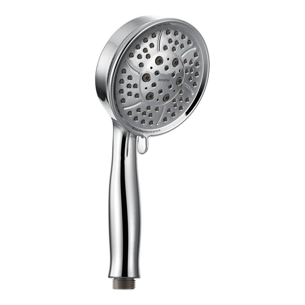Moen 164927 4-Function Handheld Shower Head with Chrome Finish - Perfect for Bathroom, Spa, and Relaxation Use