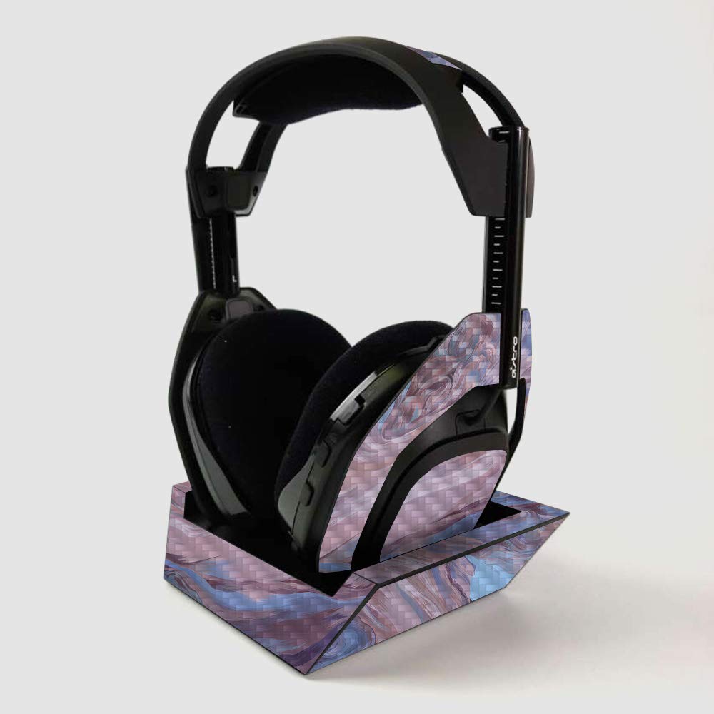 Premium Carbon Fiber Skin for ASTRO Gaming A50 Wireless Headset & Base Station - Monsoon Pattern | Protective Durable Cover with Textured Finish | Easy Installation | USA Made | Perfect for Gaming Setups & Headphone Protection