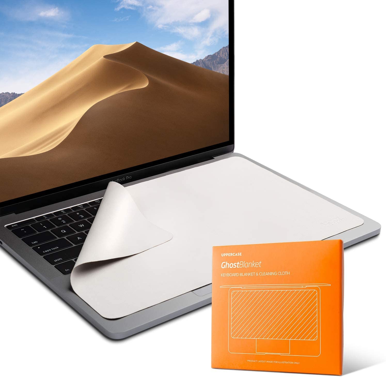 Premium GhostBlanket Screen Keyboard Imprint Protection Microfiber Liner & Cleaning Cloth - Compatible with MacBook Pro 13
