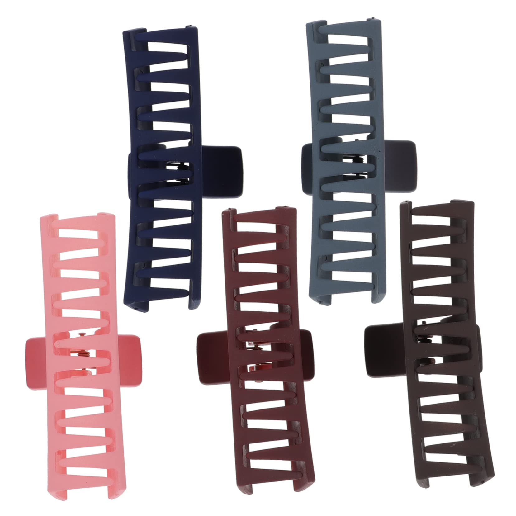 Minkissy Fashionable 5-Piece Large Acrylic Jaw Hair Clips for Women - Hair Styling Accessories for Ponytails, Updos & Everyday Hairstyles