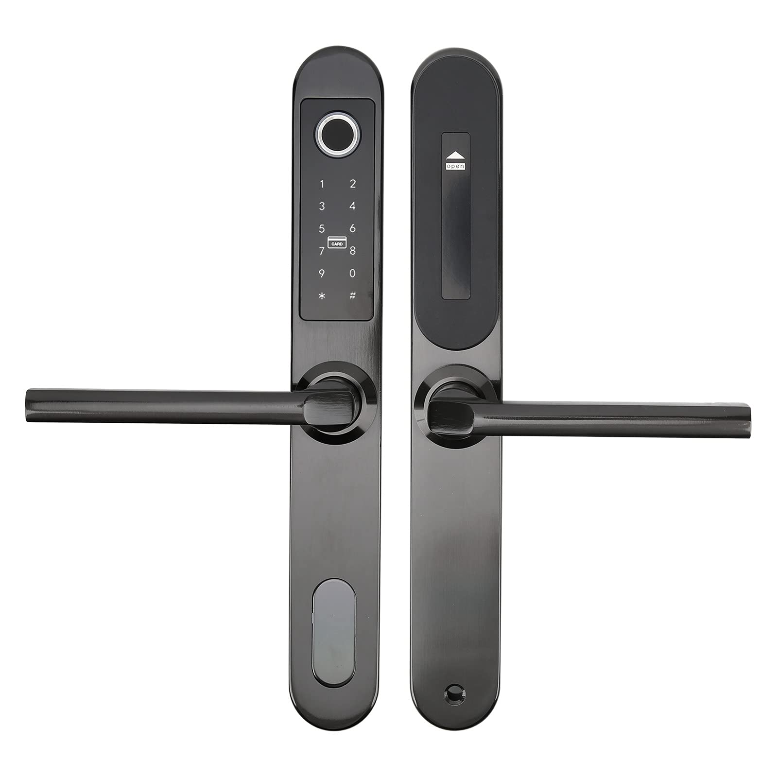 Smart Fingerprint Deadbolt Door Lock - Keyless Entry with Keypad, Password, IC Card & Handle - Electronic Digital Security Lock for Home, Hotel & Front Door - Ideal for Secure Keyless Access & Modern Entry Systems