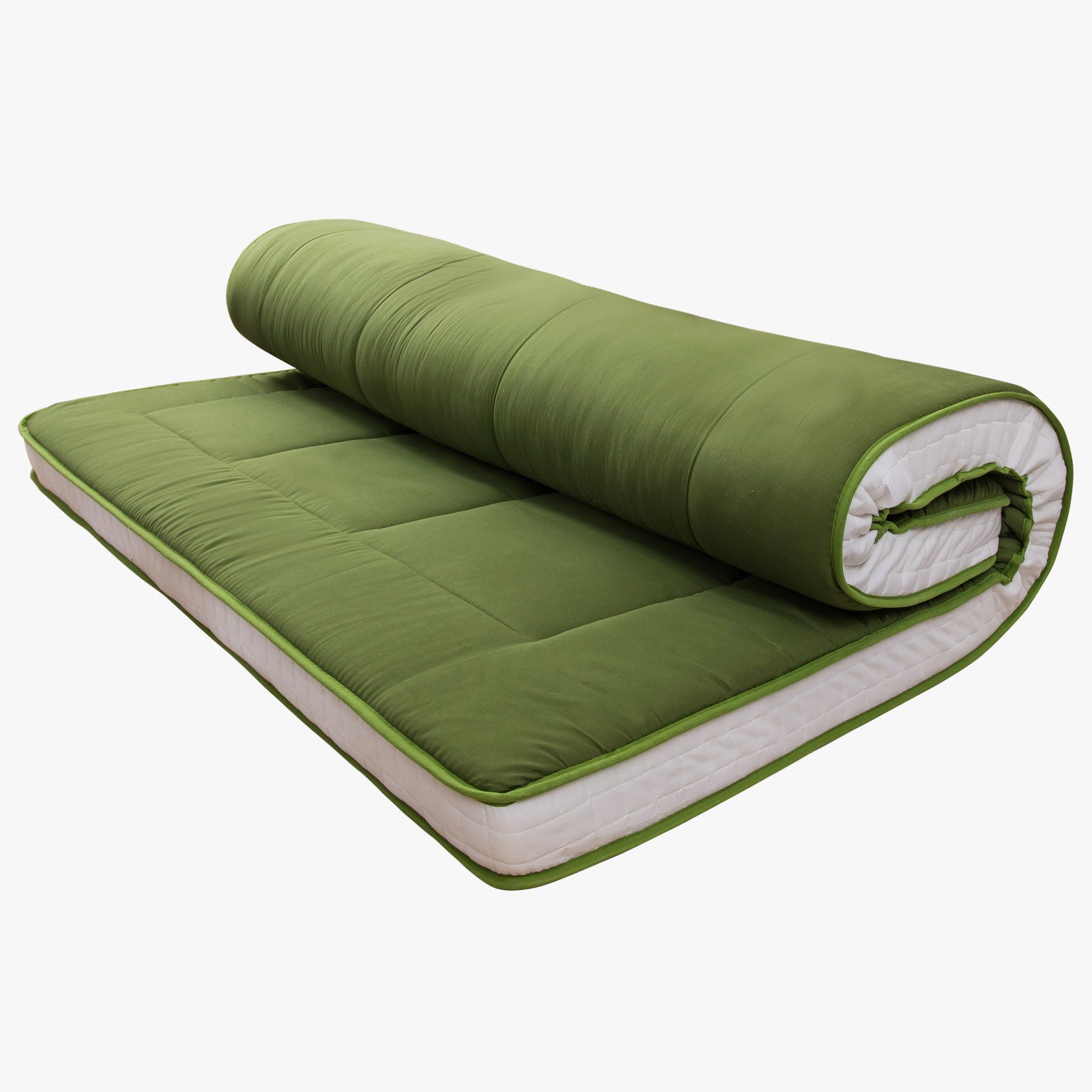 MAXYOYO Padded Japanese Floor Mattress - Green Foldable Roll Up Futon Mattress for Bedroom, Guest Room & Travel | Comfortable Floor Sleeping & Lounging