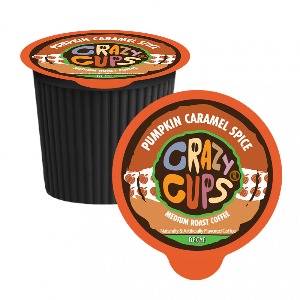 Decaf Pumpkin Caramel Spice Single Serve Coffee Pods 22 Pack - Perfect for Keurig Machines, Office Break Rooms & Cozy Fall Mornings