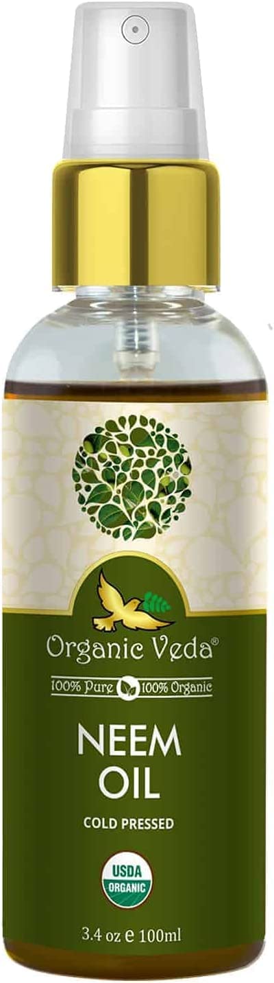 Organic Neem Oil 100ml - Pure Cold Pressed for Skin, Hair & Plants - Natural Pest Control & Moisturizer for Gardening, DIY Beauty & Home Care