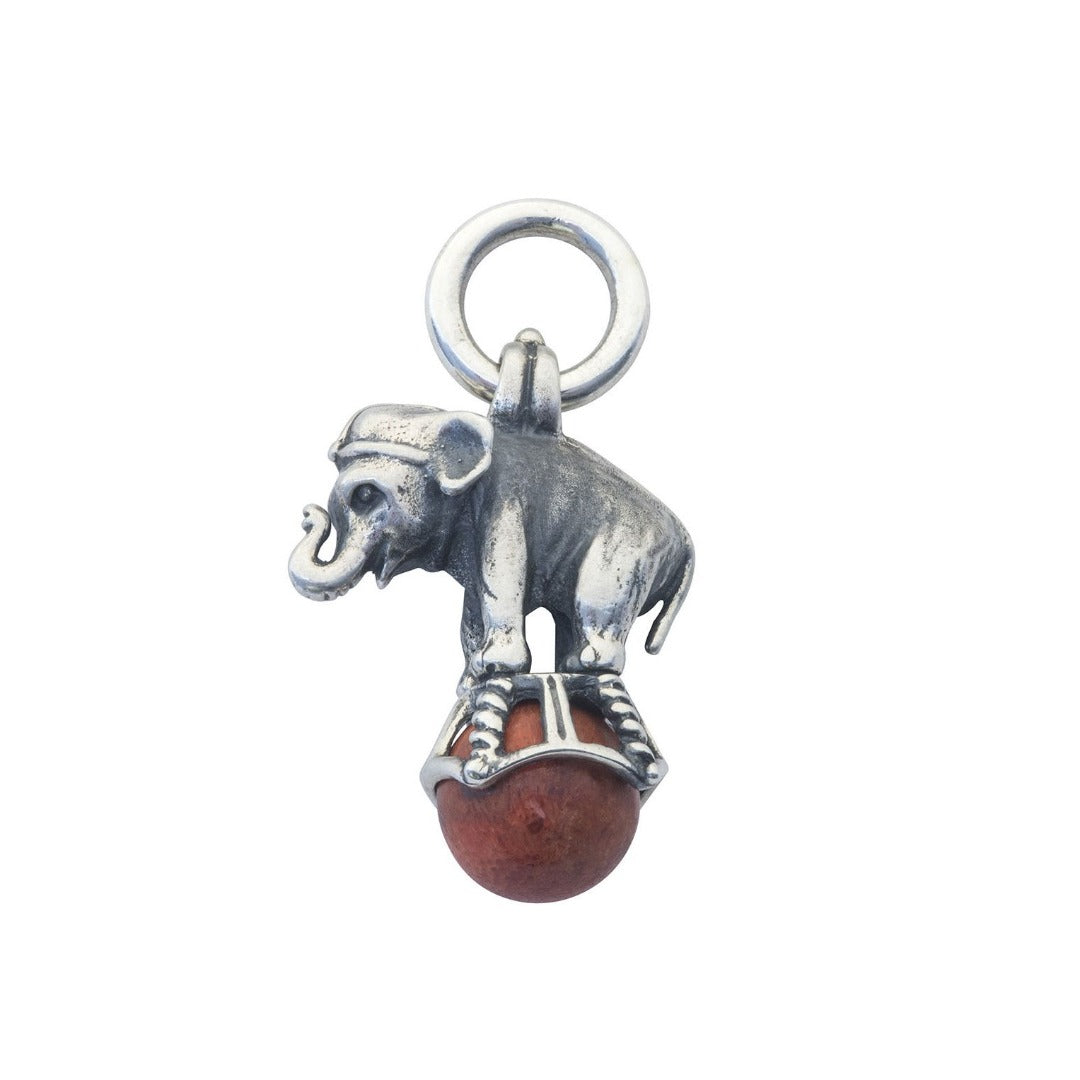 Sterling Silver Elephant Fob Pendant - Dudley VanDyke Coral Charm for Jewelry Making, Gift Giving & Keychain Accessories | Perfect for DIY Crafts, Fashion Jewelry & Unique Gifts