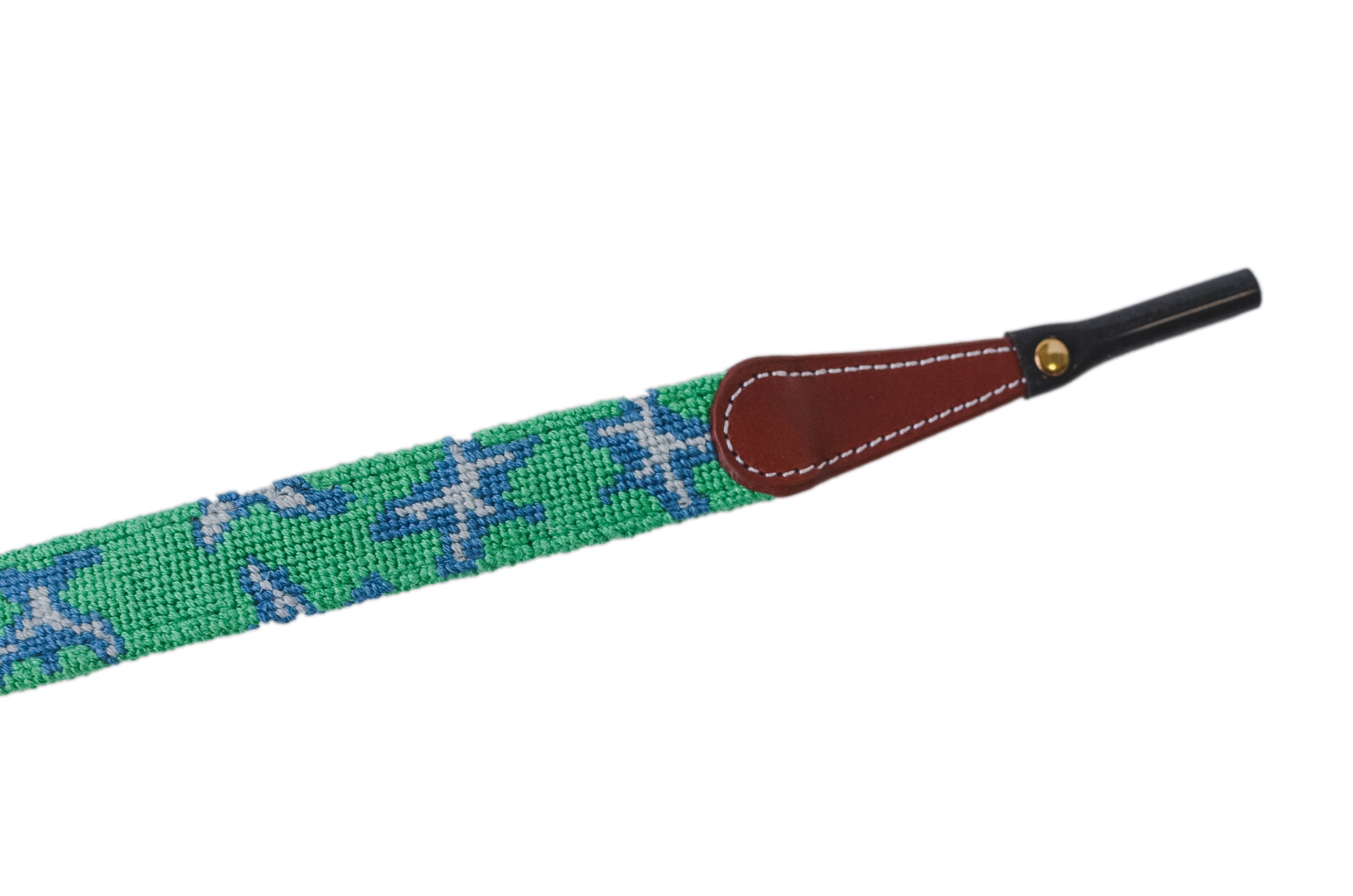 Starfish Pattern Green Needlepoint Sunglass Straps - Stylish Eyewear Accessories for Beach, Outdoor & Summer Activities