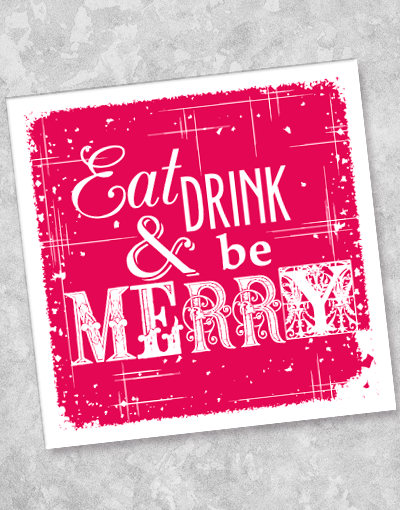 Be Merry Beverage Napkins (40 Count) - Premium Paper Cocktail Napkins for Parties, Weddings & Holidays - Perfect for Drinks, Appetizers & Celebrations