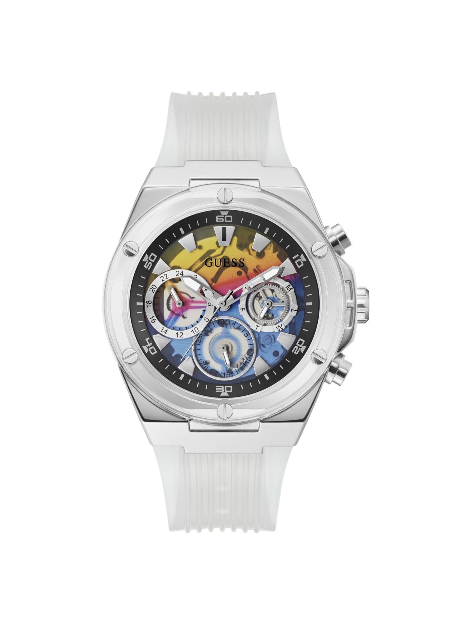 GUESS Men's Stainless Steel Analog Watch - Waterproof Dress Watch for Business, Casual & Formal Occasions