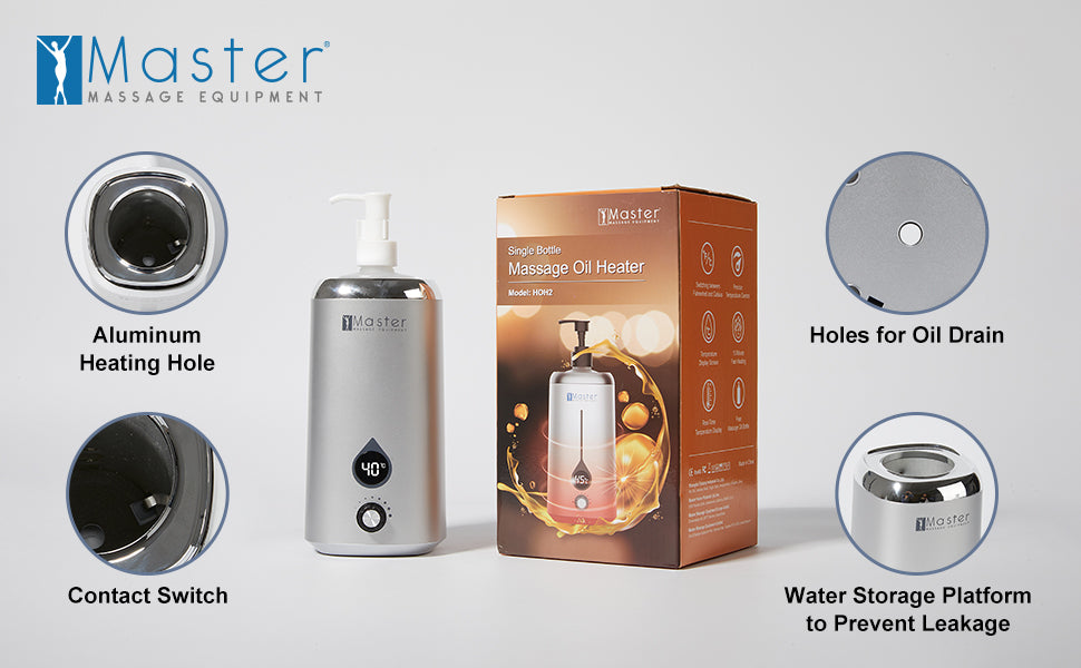 Master Three Bottle Massage Oil Warmer - Heated Lotion Dispenser for Body Cream & Massage Therapy - Fast Heating Personal Care Device - Perfect for Spa, Salon & Home Relaxation