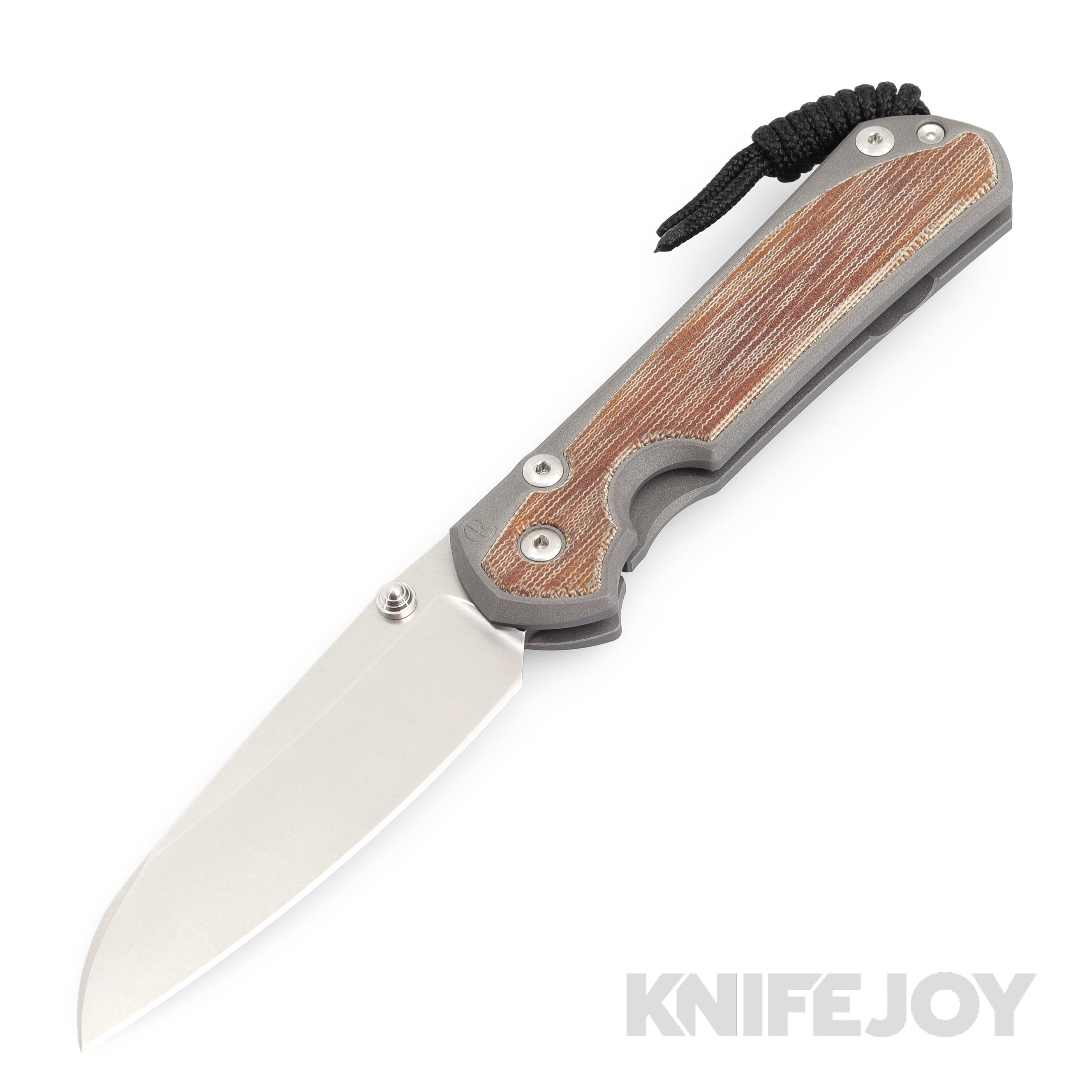 Chris Reeve Knives Large Sebenza 31 Folding Pocket Knife - Magnacut Steel Blade, Natural Canvas Micarta Inlay & Titanium Handles | EDC, Outdoor Survival, Camping & Hunting Gear