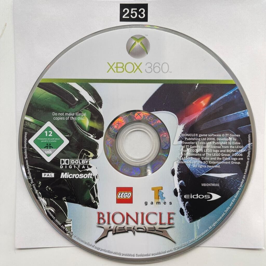 Bionicle Heroes Xbox 360 Video Game Disc Only - Action Adventure Game for Kids & Teens - Perfect for Family Game Night & Collector's Edition