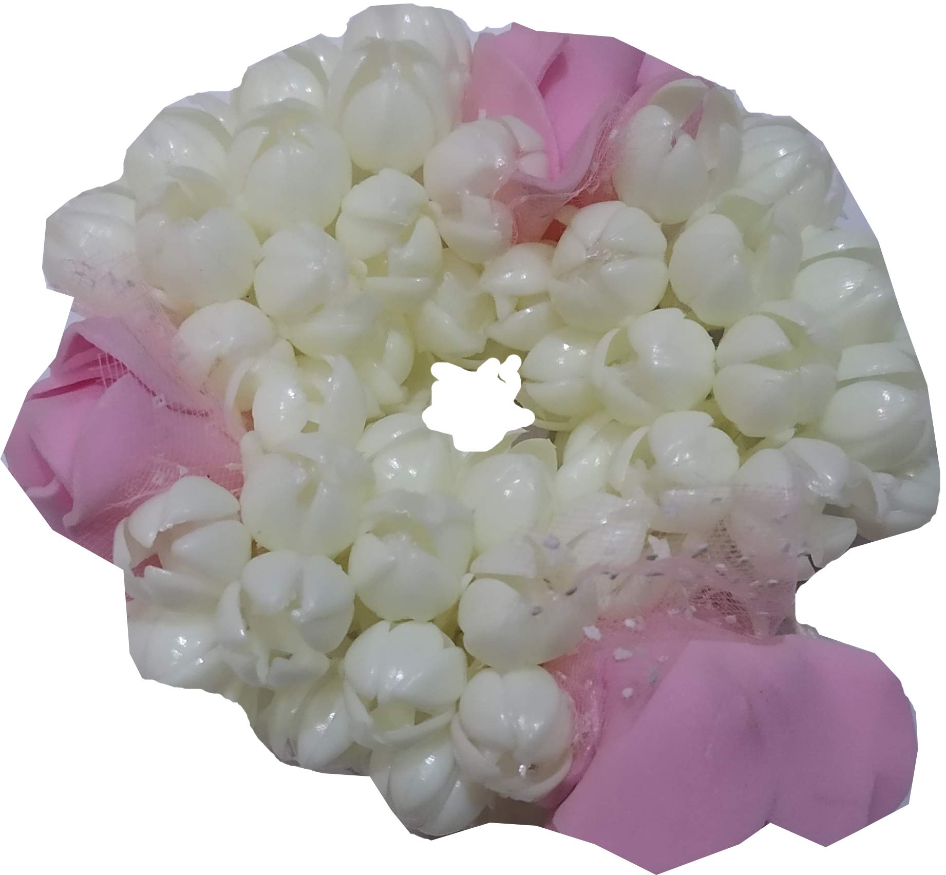 Salvus App SOLUTIONS Multicolor Plastic Juda Maker & Artificial Flower Gajra Hair Accessory (1 PC) - Perfect for Indian Weddings, Festivals & Bridal Hairstyles