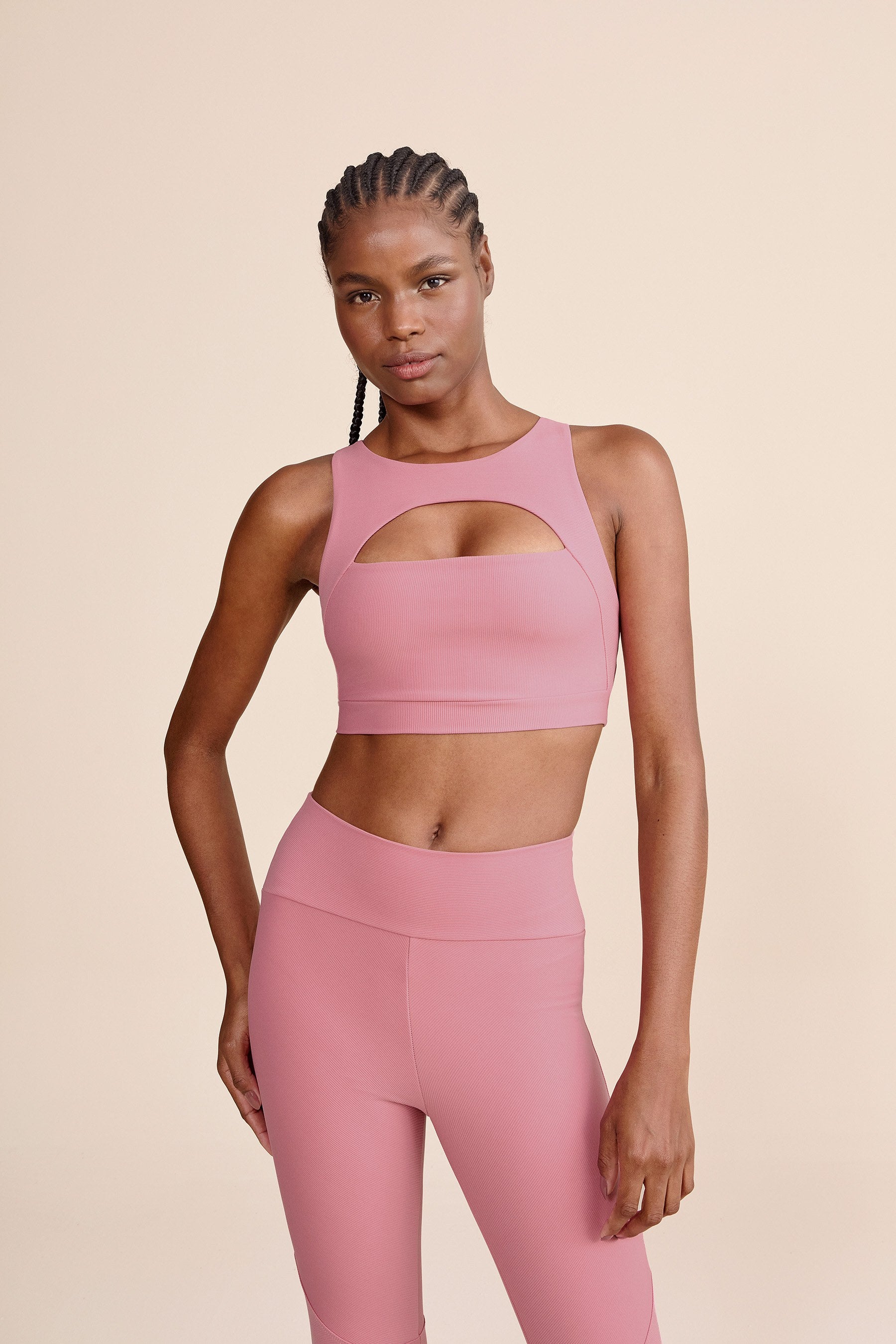 High Support Neoprene Line Racerback Sports Bra for Women - Workout, Running, Yoga & Gym Training