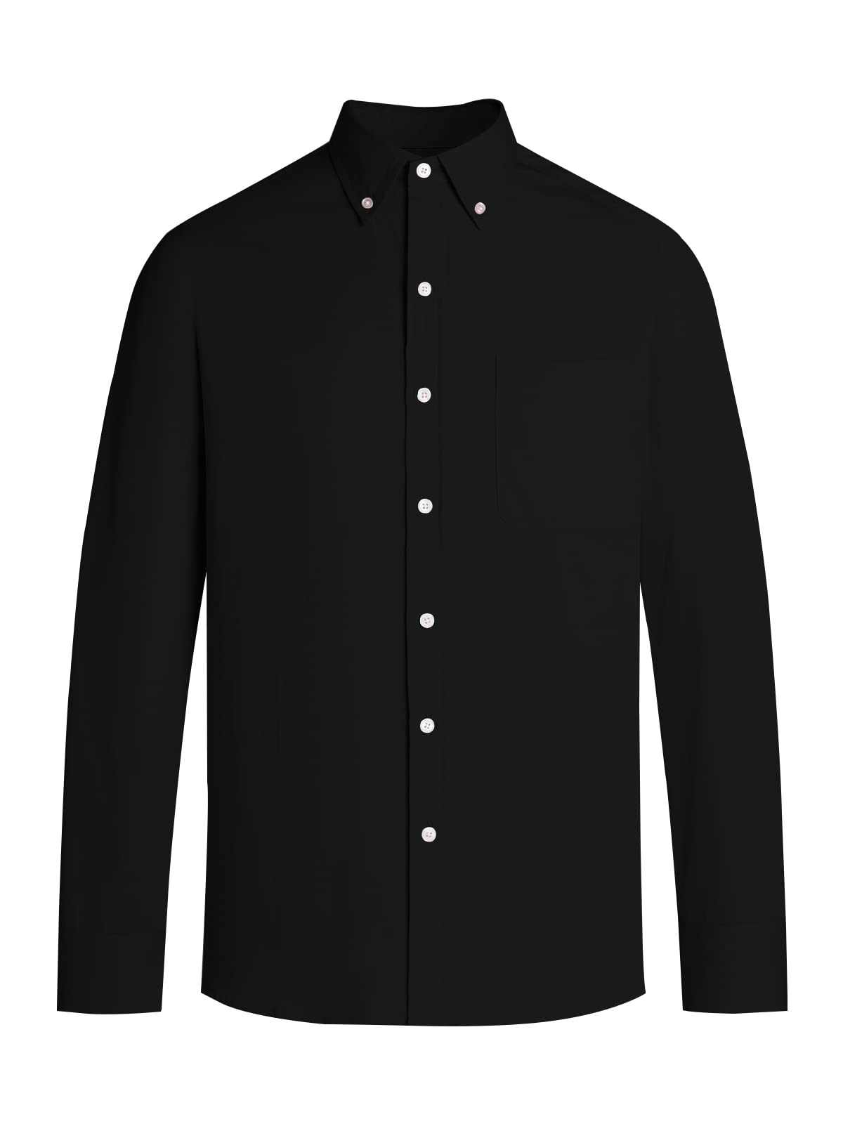 Havana Breeze Men's Casual Dress Shirts - 100% Cotton Long Sleeve Button Down Shirt, Regular Fit for Beach, Office & Summer Outings