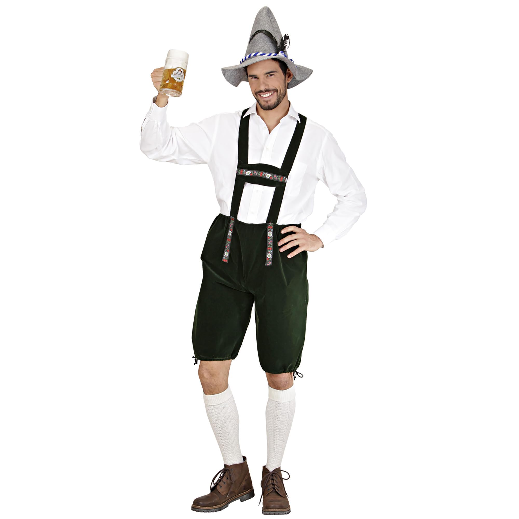 Authentic Bavarian Lederhosen Costume for Men - Traditional German Oktoberfest Outfit (Size M) | Perfect for Oktoberfest, Halloween, and Themed Parties