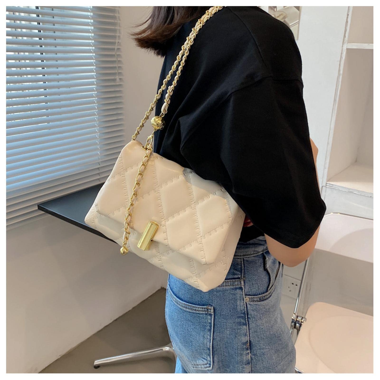 HSRWARE Women's Fashion Handbags - Stylish Shoulder Bags & Crossbody Purses for Ladies, Small Wallets, Christmas Gift White Leather Tote - Perfect for Work, Travel & Daily Use