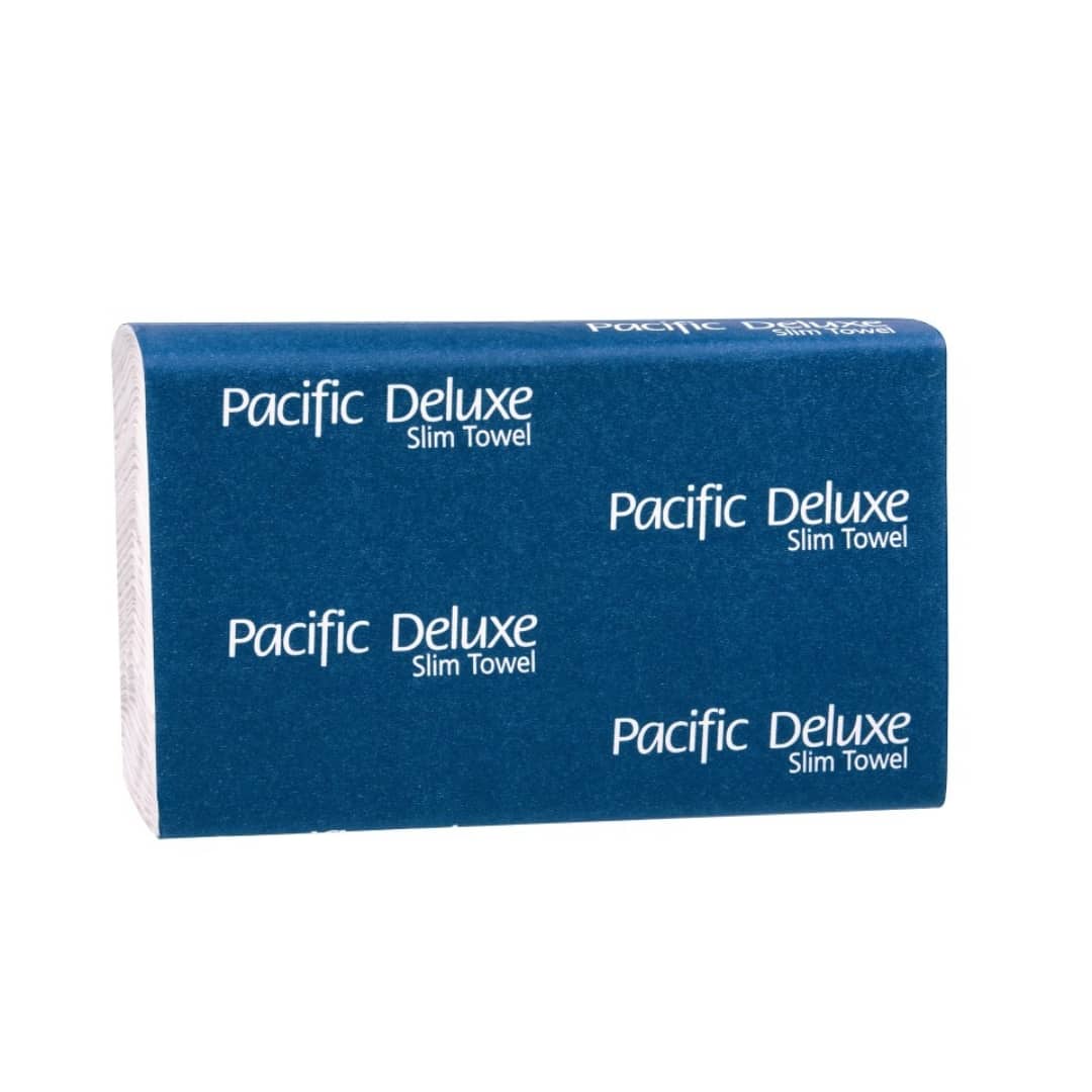 Pacific Deluxe Slim Towel - 200 Sheets per Pack, White (16 Packs) | Ultra-Absorbent & Soft Disposable Towels for Kitchen, Bathroom, Gym & Travel Use