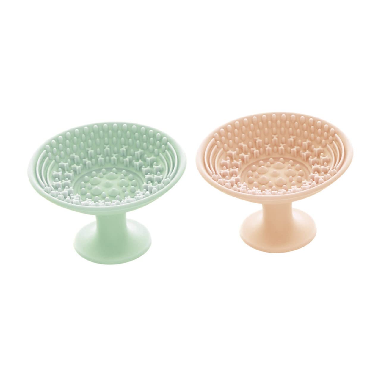 FRCOLOR 2-Pack Silicone Makeup Brush Cleaner Mat - Reusable Cosmetic Brush Cleaning Pad for Quick & Easy Makeup Tool Washing - Perfect for Home Salon & Travel Makeup Brush Care